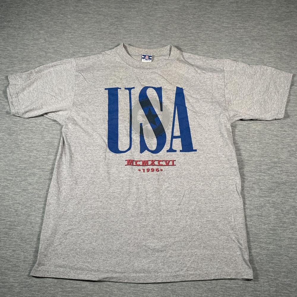 Vintage Pro Spirit Shirt Mens Large USA 1996 MCMXCVI Graphic Made in USA Tee 90s